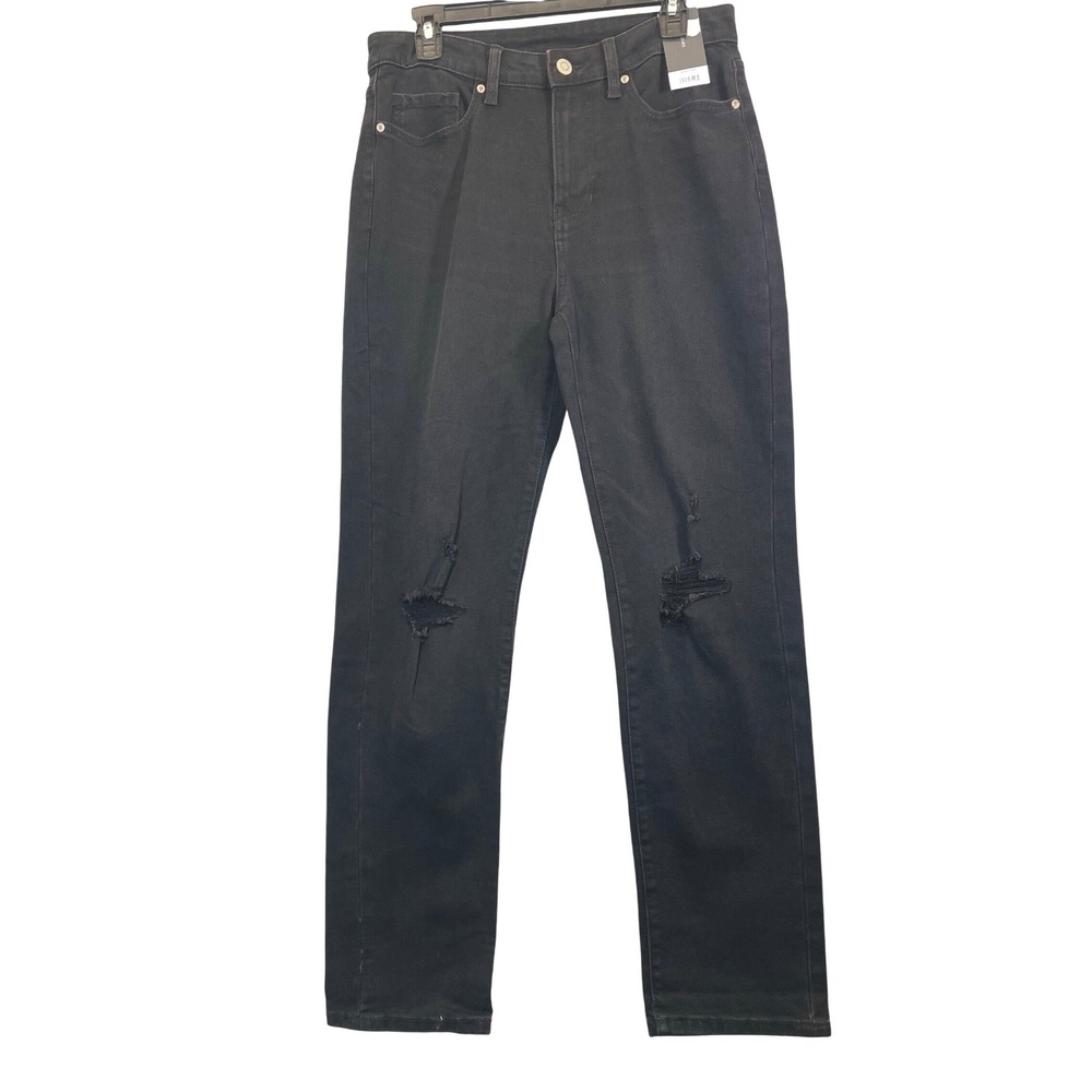 No Boundaries Mens Black Distressed Straight Leg Jeans Size 28W x 30L